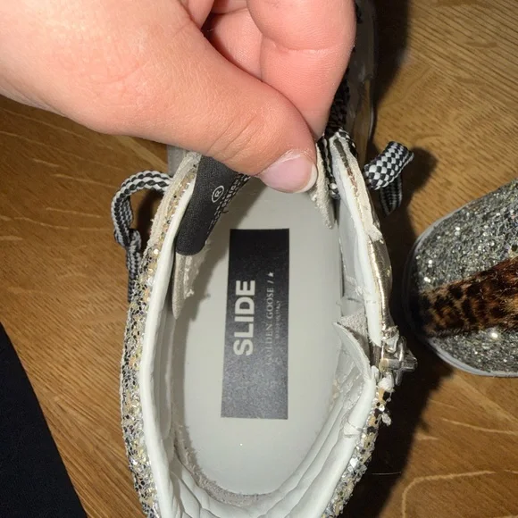 Golden Goose Women's High-Top Sneakers - Gold and Silver Glitter - Picture 2 of 6